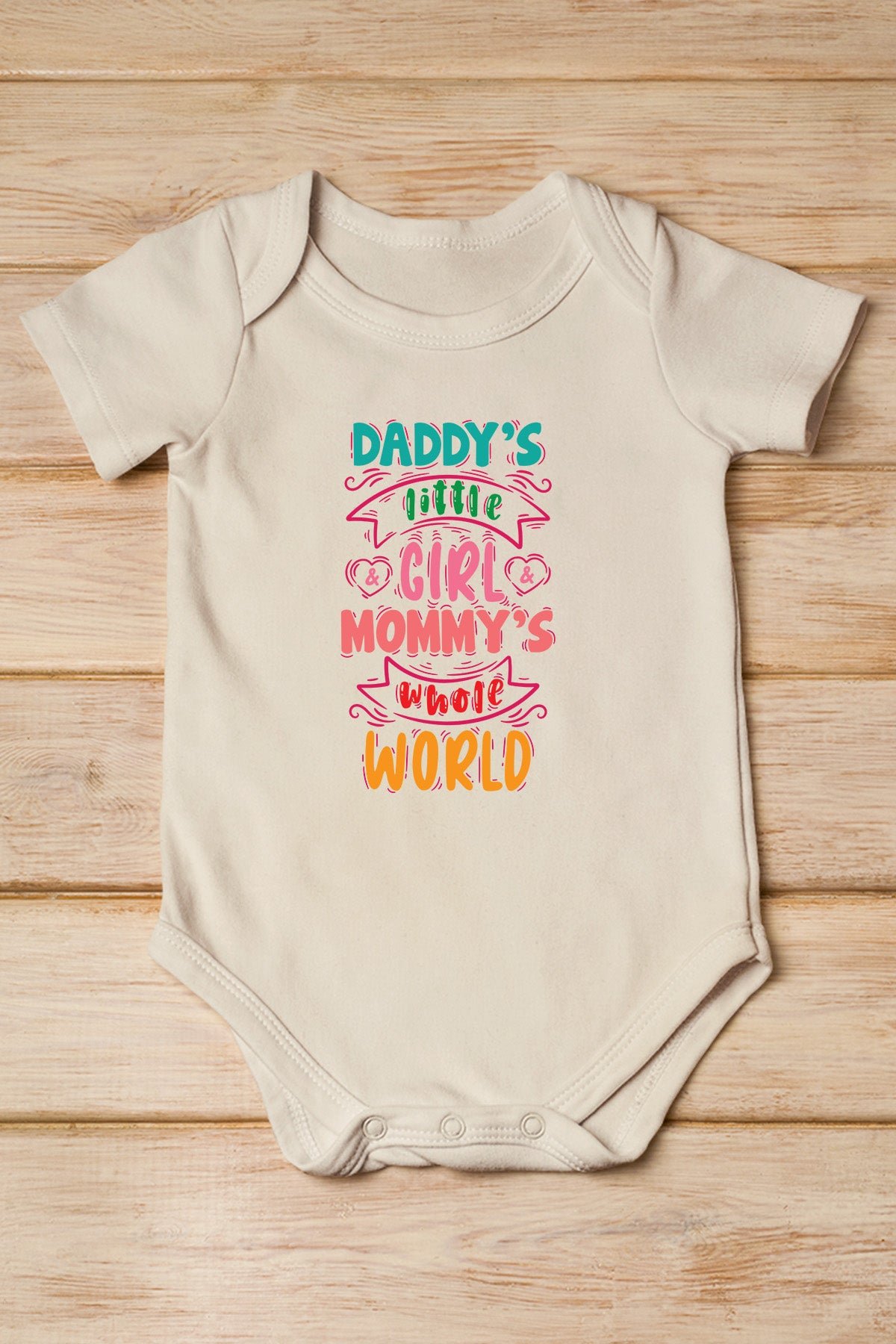 Daddy's Little Girl Mommy's Whole World Baby Bodysuit - Image 3