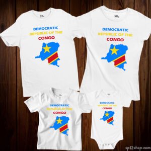 Democratic Republic of the Congo Flag T Shirt Olympics FIFA World Cup Country Flag Tee Shirt