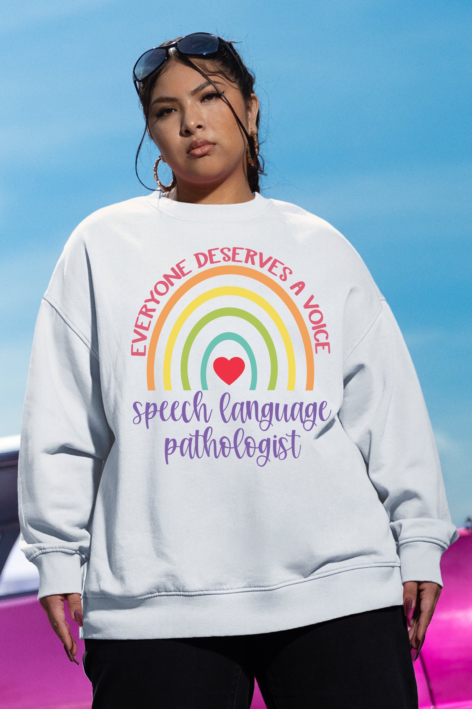 Everyone Deserves a Voice Speech Therapist Sweatshirt - Image 2