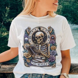 Funny Tarot Card Skeleton Book Lover Shirt