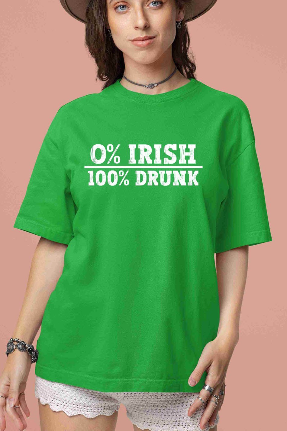 0% Irish 100% Drunk St. Patty's Day Drinking Shirt