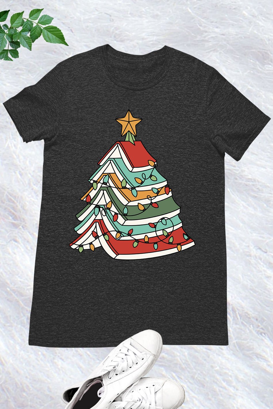 Christmas Book Tree Shirt - Image 6