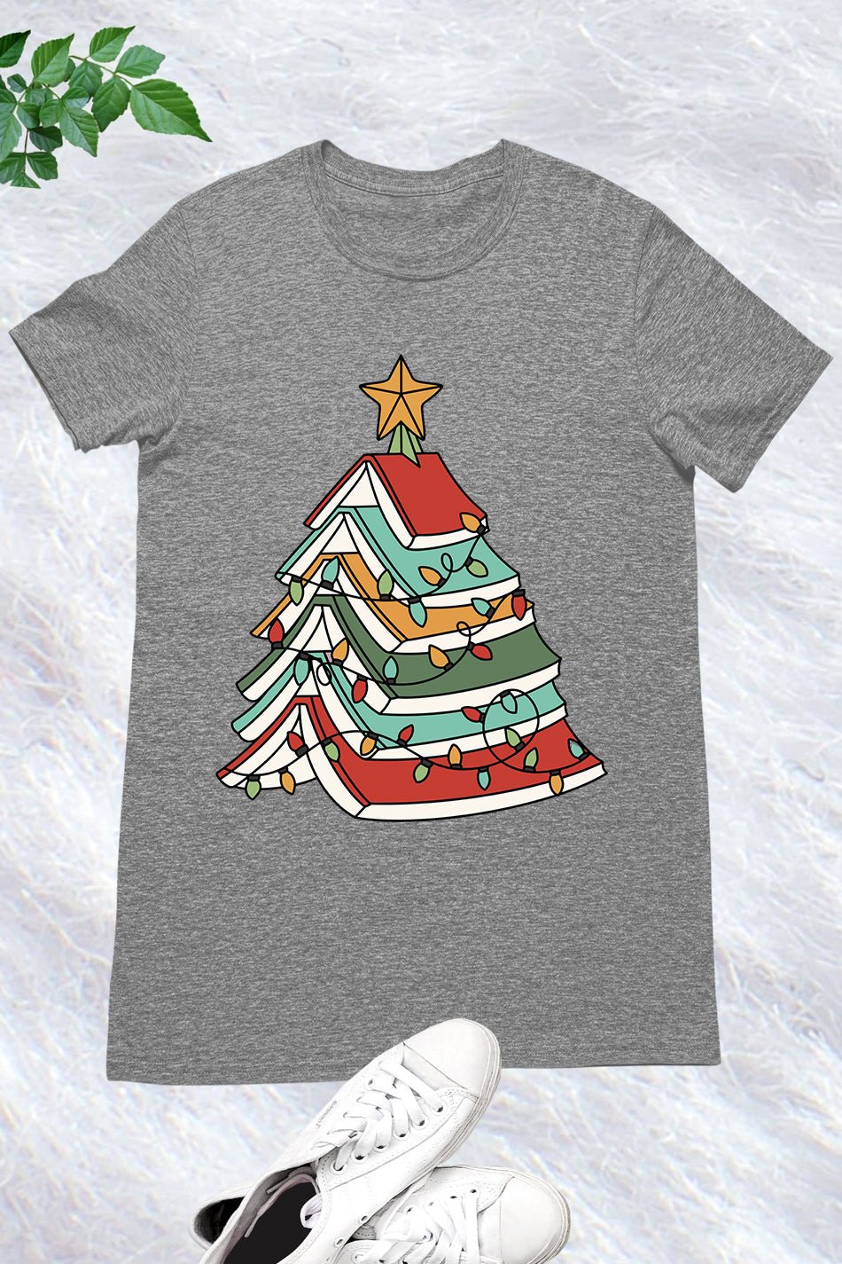 Christmas Book Tree Shirt - Image 7