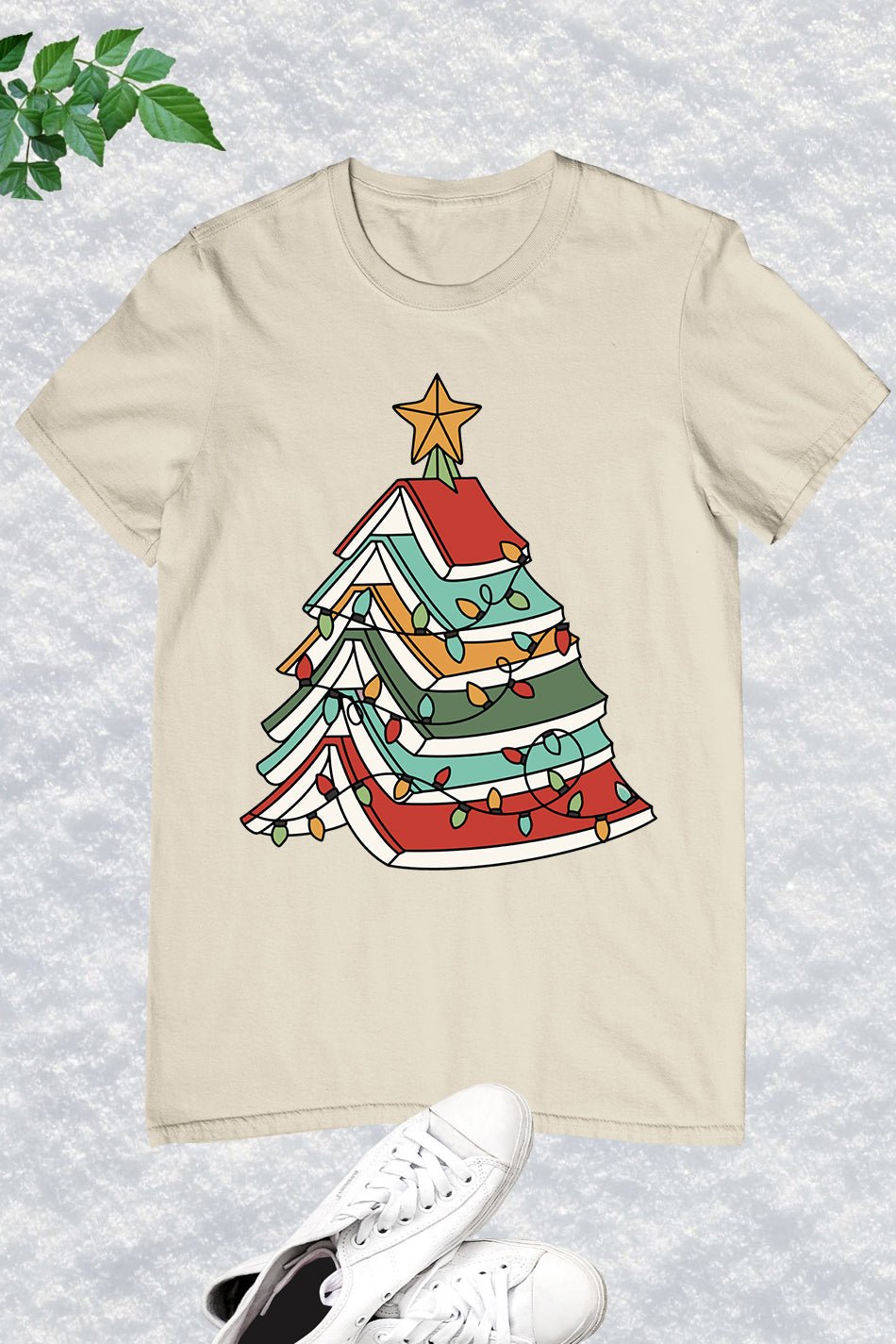 Christmas Book Tree Shirt - Image 13