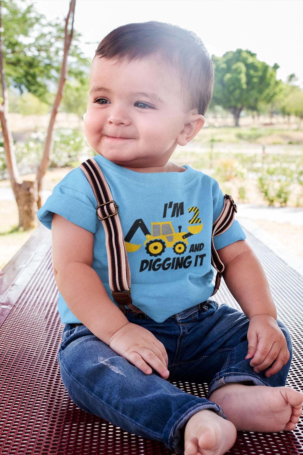 Construction 2nd birthday shirts