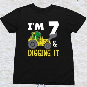 Construction 7th birthday shirts