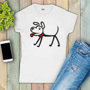 Dog Drawing Graphic Animal Women T Shirt