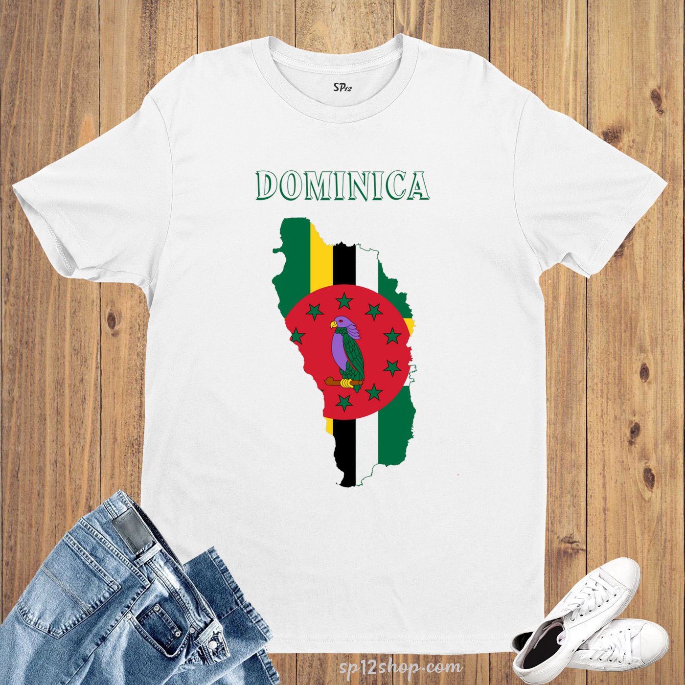 Dominica Flag T Shirt Olympics FIFA World Cup Country Flag Tee Shirt