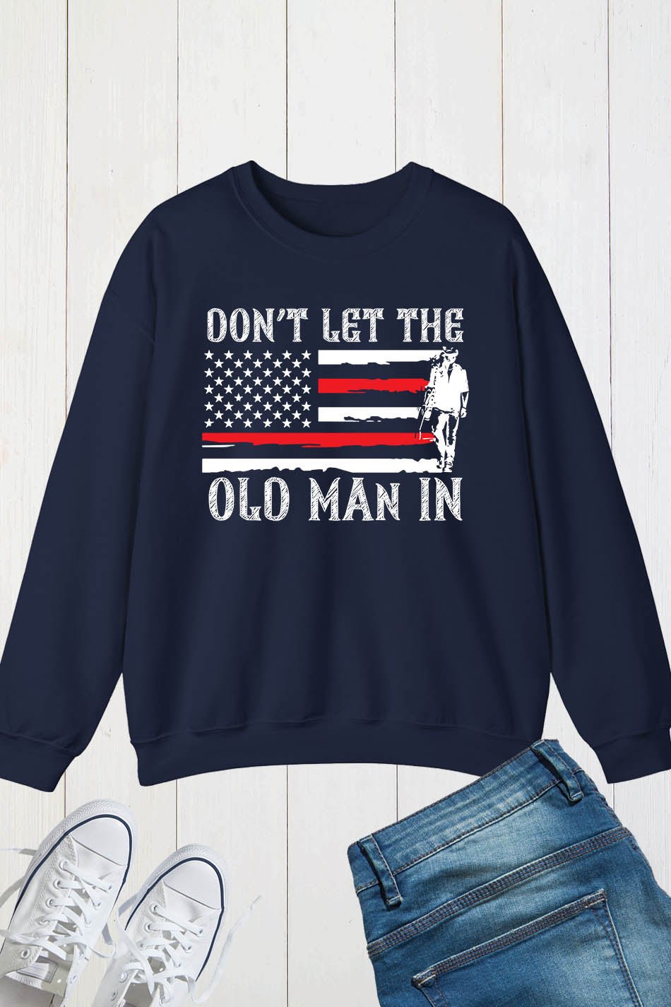 Don't Let The Old Man In Retro Sweatshirt - Image 9