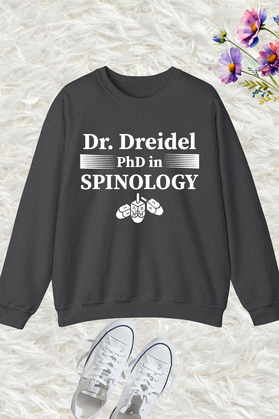 Dr. Dreidel Hanukkah Menorah Sweatshirt - Image 11