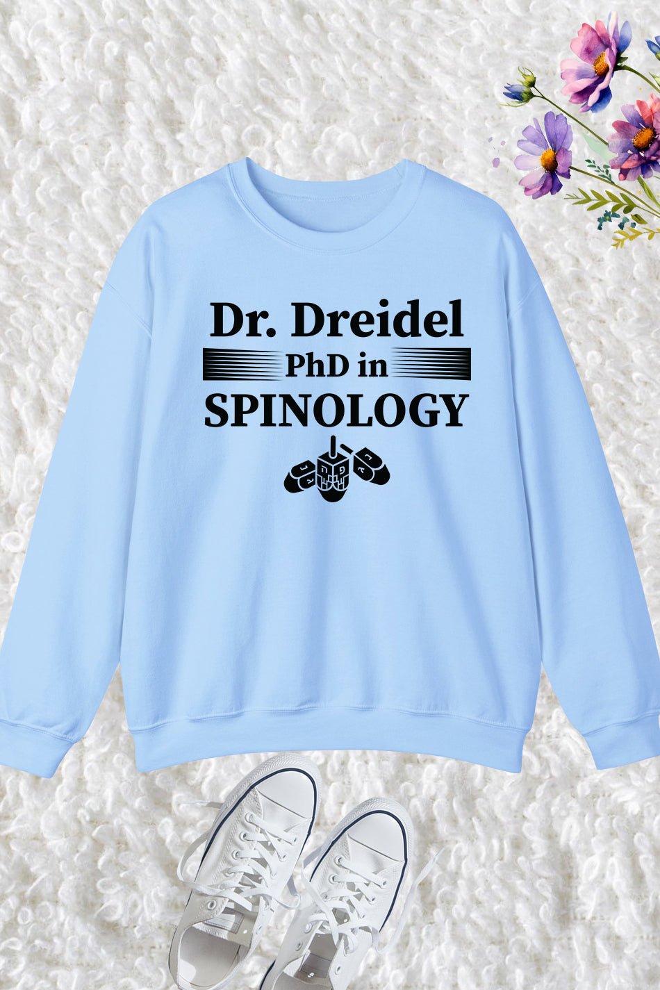 Dr. Dreidel Hanukkah Menorah Sweatshirt - Image 12