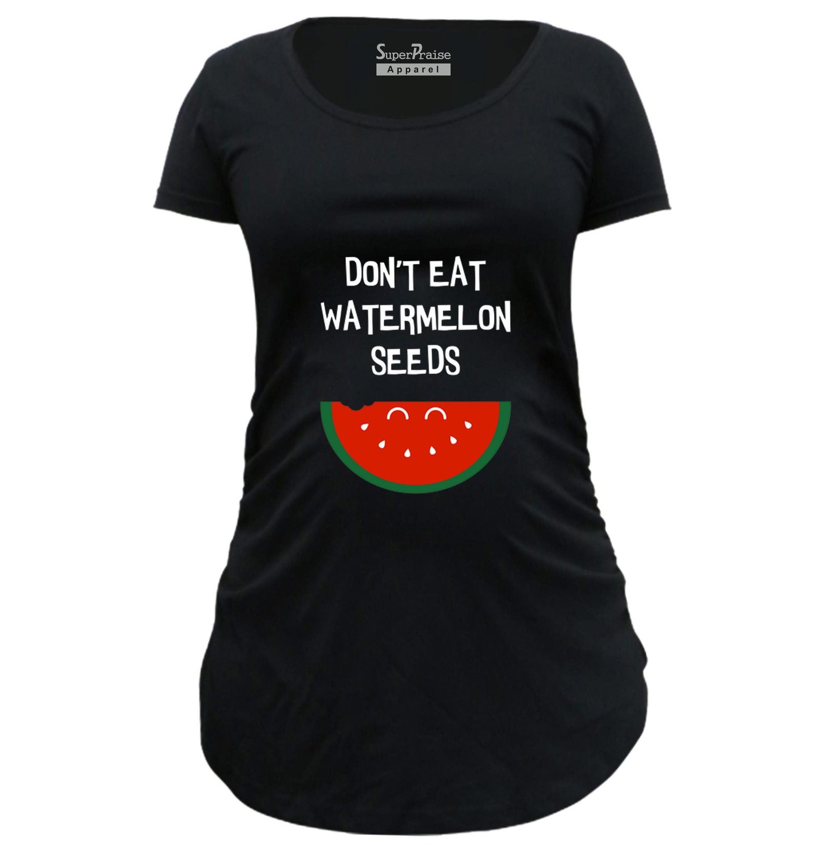 Don't Eat Watermelon Seed Baby Announcement Pregnancy T Shirt - Image 2