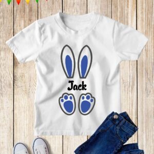Easter Boys Personalised Bunny Kids T Shirt