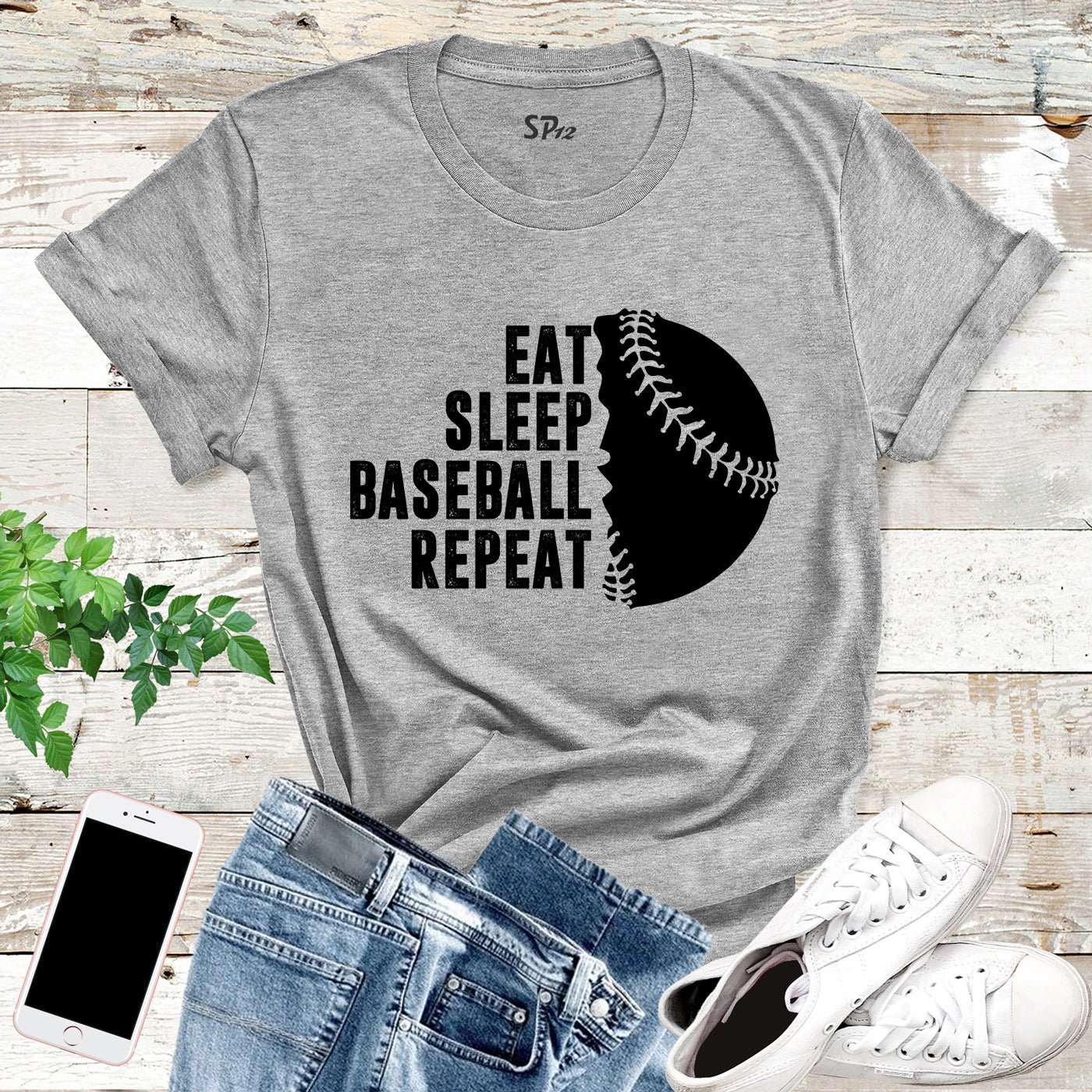 Eat Sleep Baseball Repeat T Shirt