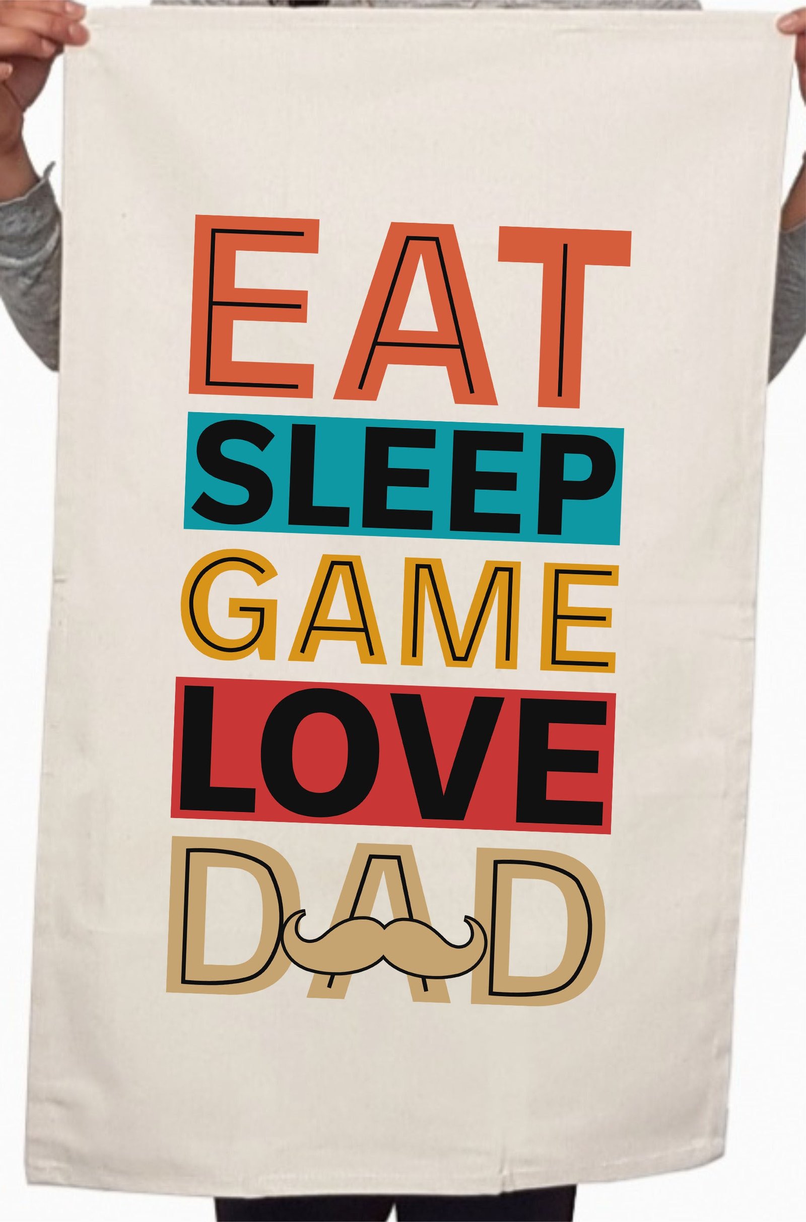 Awesome Eat Some Game Love Custom Fathers Day Kitchen Table Tea Towel - Image 2
