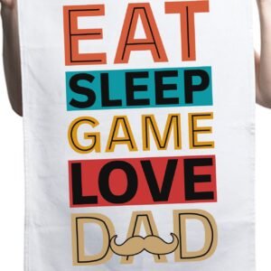 Awesome Eat Some Game Love Custom Fathers Day Kitchen Table Tea Towel