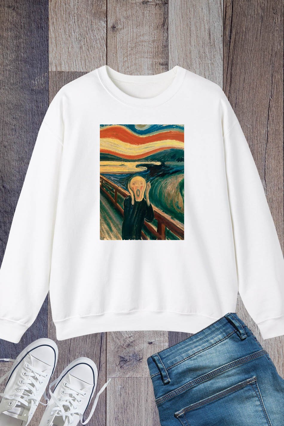 Edvard Munch The Scream: Spring Break Edition Sweatshirt