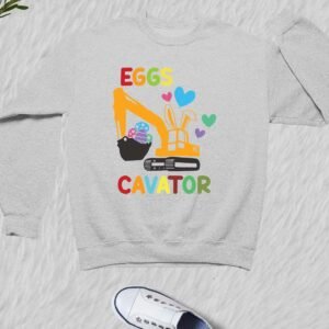 Eggs Cavator Funny Kids Easter Sweatshirt
