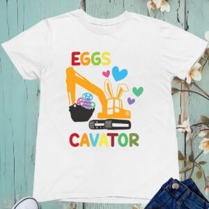 Eggs Cavator Funny Kids Easter Shirt