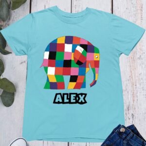 Elmer And The Patchwork Story Personalise Kids World Book Day T Shirts