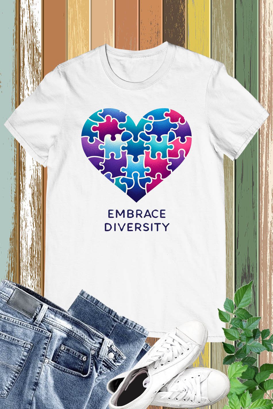 Diversity Embrace Autism T Shirt