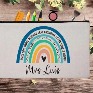 Motivational Custom Teacher Appreciation Gifts Pouch Bag Pencil Case