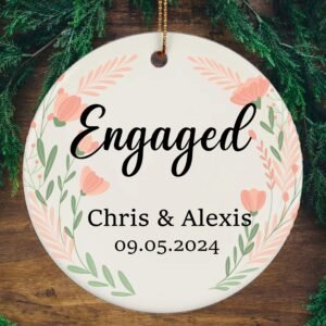 Engaged Christmas Ornament - Custom Engagement Keepsake