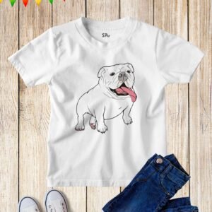 Kids English Bulldog England British Dog T Shirt