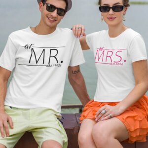 Custom hubby and Wifey Date T Shirts