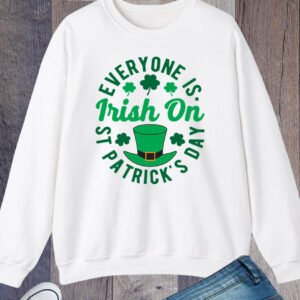 Funny Irish St Patricks Day Clover Paddys Pattys Lucky Sweatshirt
