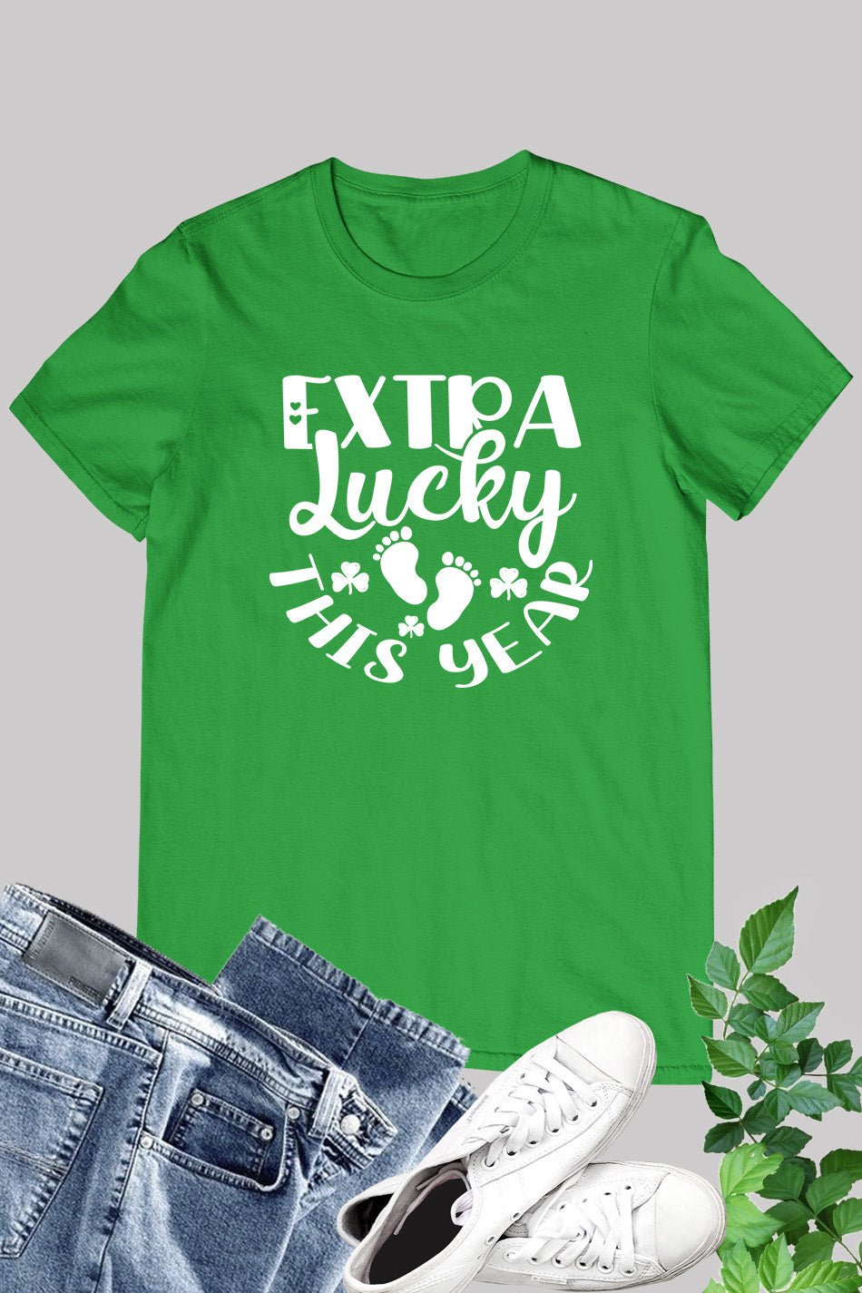 Extra Lucky This Year Funny St Patricks Day Pregnancy Shirts
