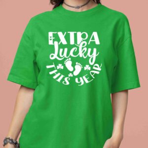 Extra Lucky This Year Funny St Patricks Day Pregnancy Shirts