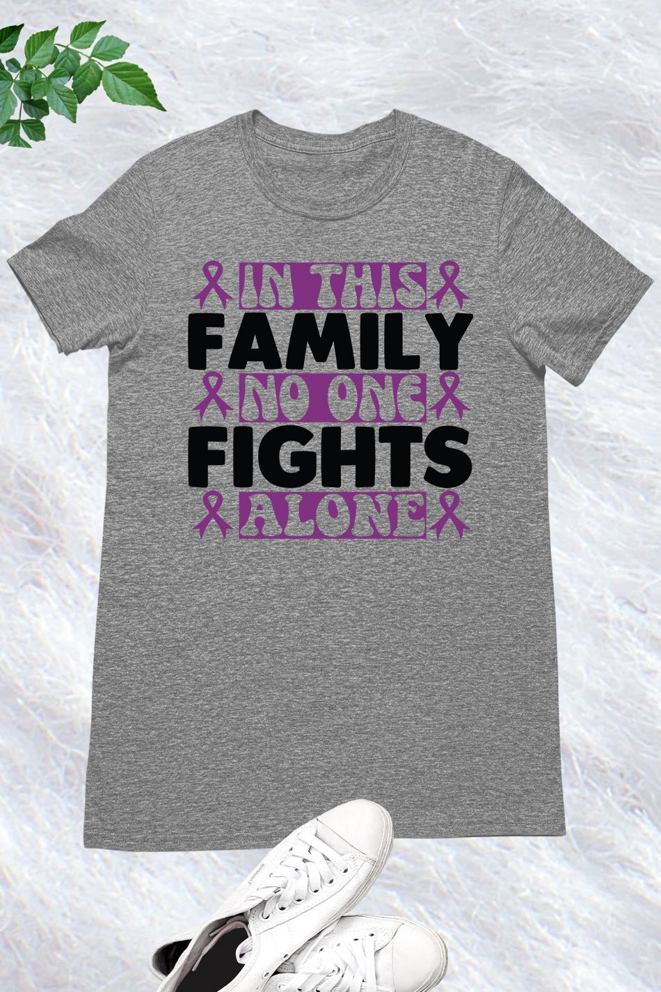 In This Family No One Fight Alone Family Support Shirt