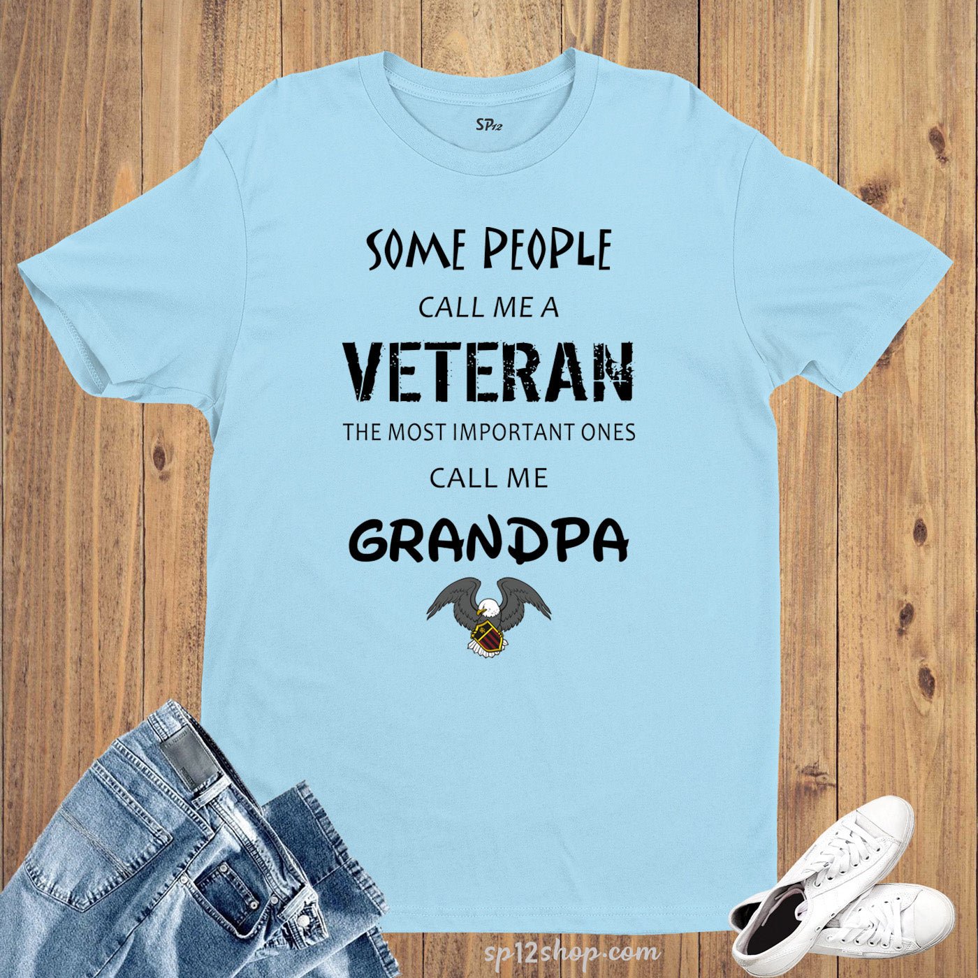 Family Grandfather T Shirt Veteran Grandpa