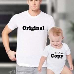 Father Daddy Daughter Dad Son Matching T shirts Bodysuit Original Carbon Copy