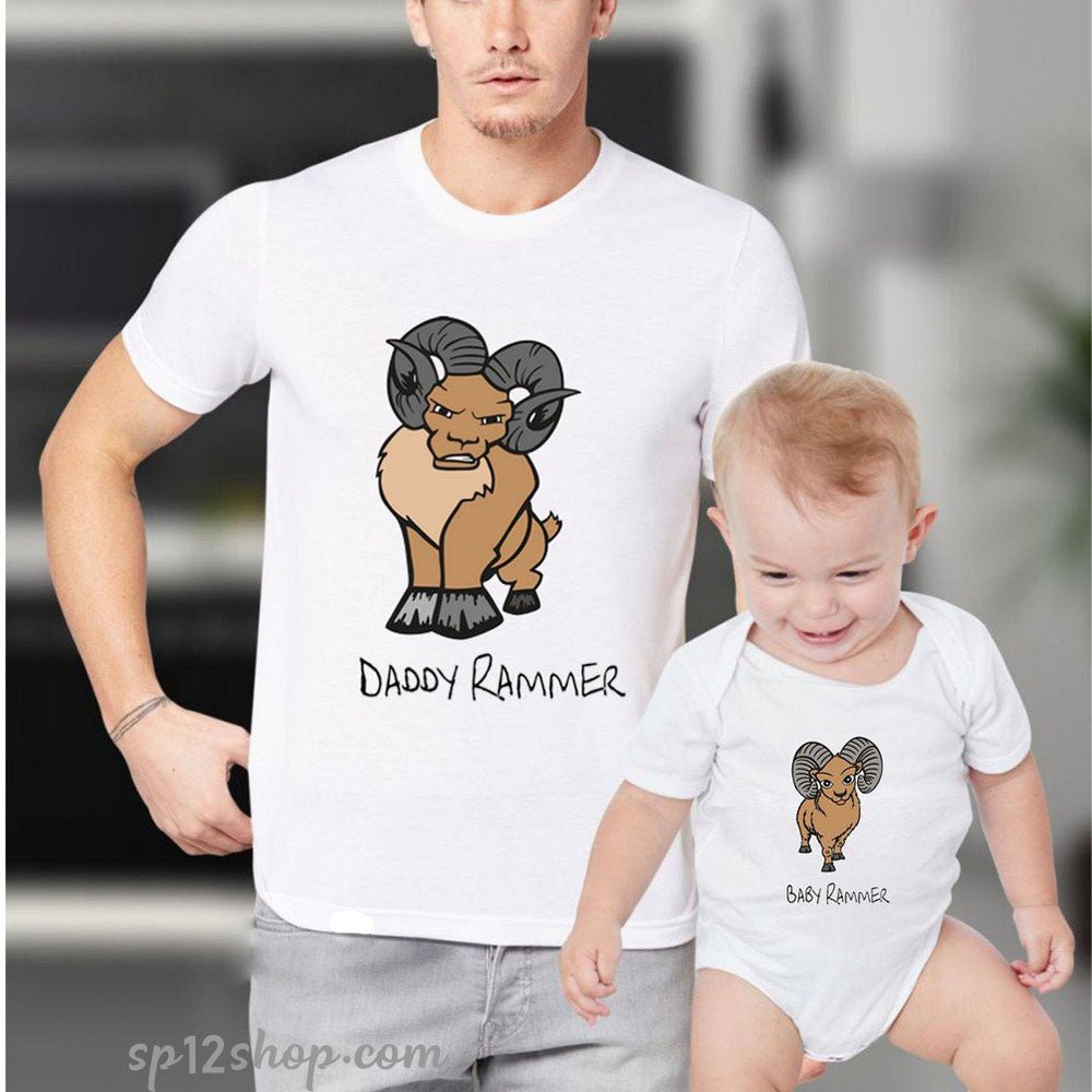 Father Daddy Daughter Dad Son Matching T shirts Daddy Rammer Baby Rammer