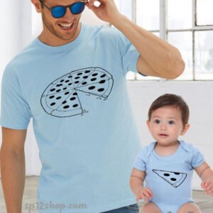Father Daddy Daughter Dad Son Matching T shirts Pizza 1 Slice Miss Drawing