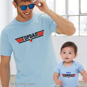 Father Daddy Daughter Dad Son Matching T shirts Top Dad Daddy's Wingman