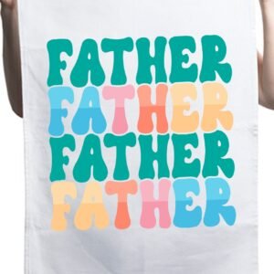 Best Dad Ever Colorful Custom Fathers Day Kitchen Table Tea Towel