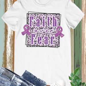 Faith Over Fear Purple Ribbon Shirt