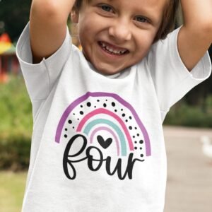 Four Rainbow Birthday Tees