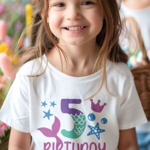 5th Birthday Girl  Mermaid T Shirts