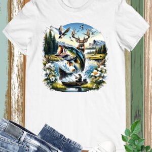 Fish Deer Duck Hunting Bass T Shirt