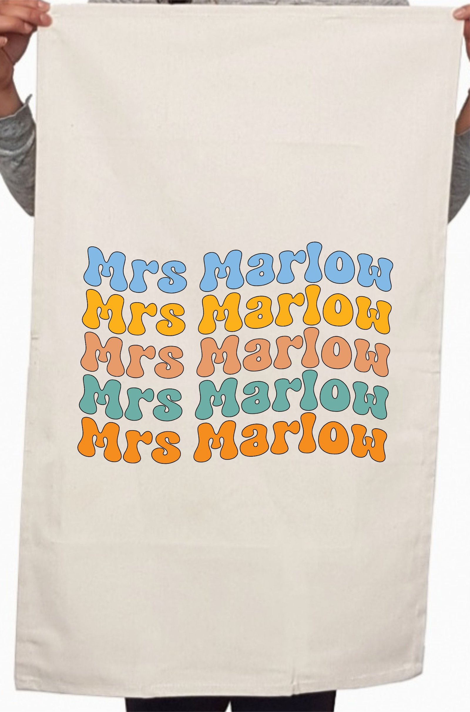 Custom Teacher Appreciation Kitchen Table Tea Towel