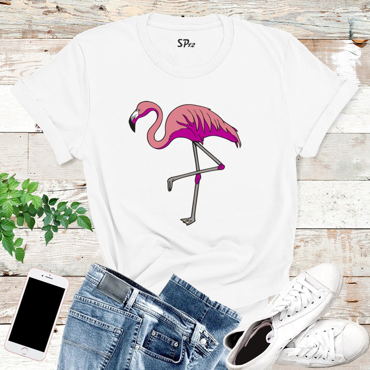Flamingo Graphic Animal T Shirt