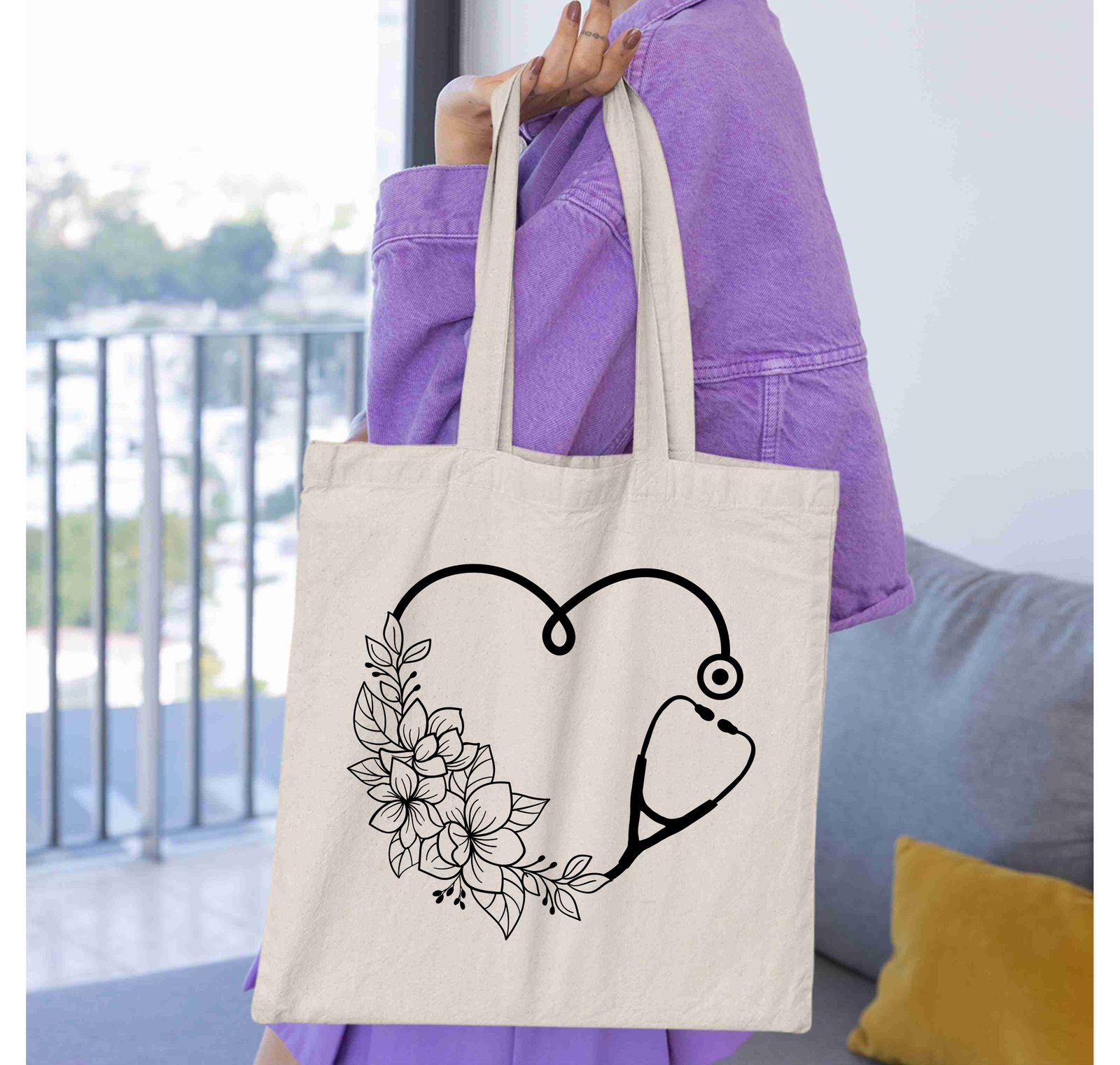 Floral Heart Stethoscope Nurse Life Doctor Nursing Assistant T-Shirts - Image 13