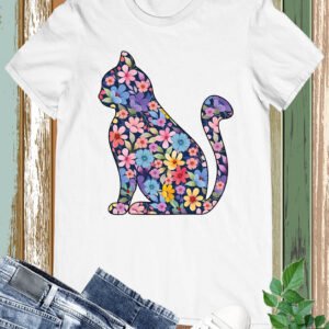 Floral Cat Kitten Shirt