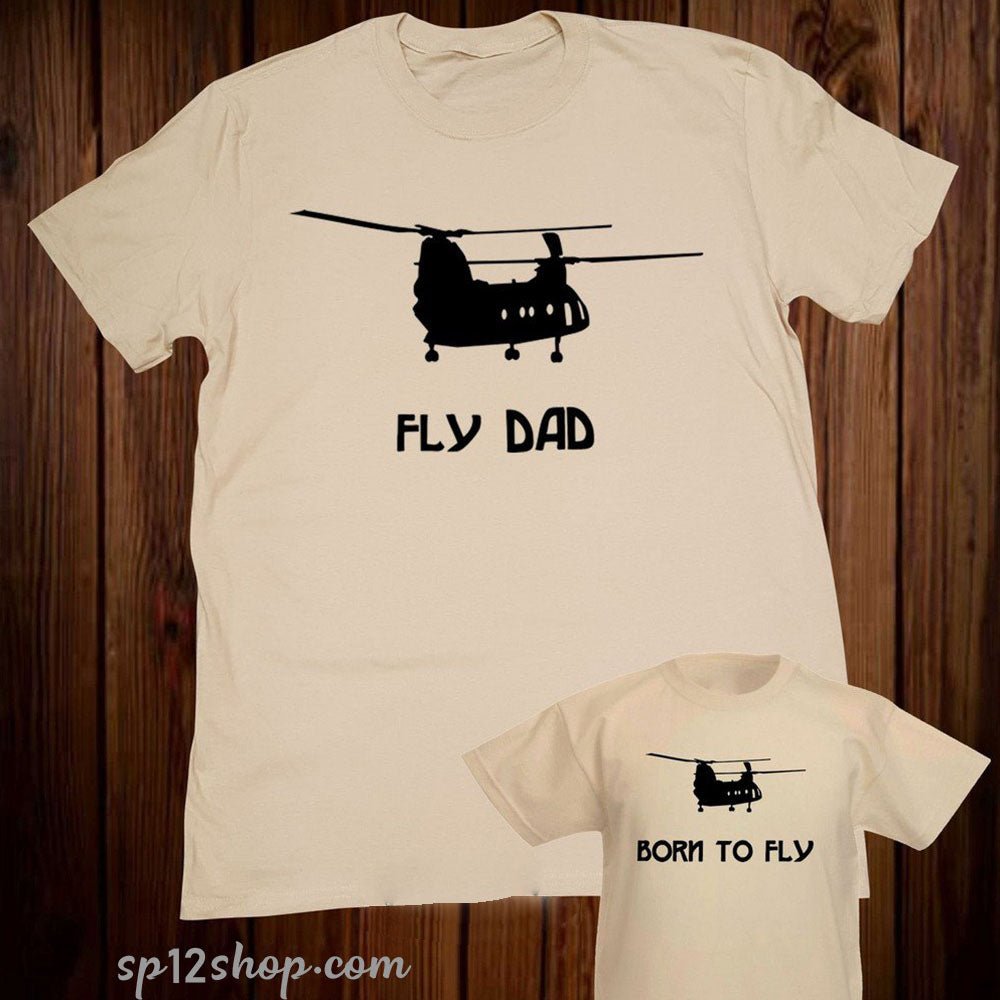 Daddy Father Son Matching T shirt Fly dad Born to Fly High Flyers