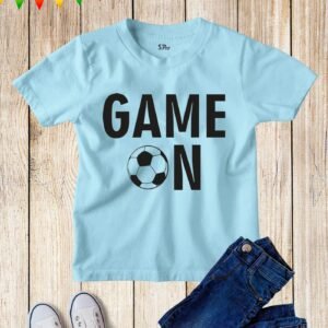 Kids Football Game On Match Day Player T Shirt
