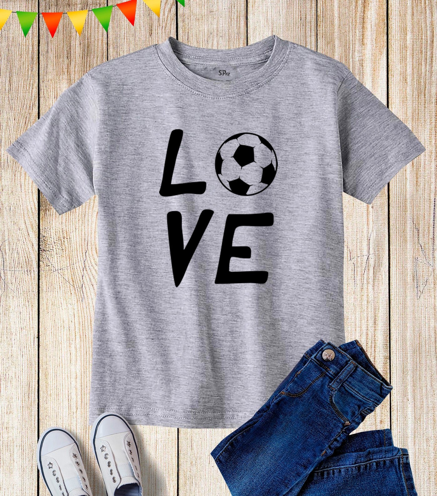 Love Football Funny Gift Kids T Shirt
